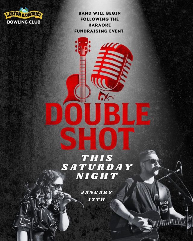 Featured image for “Saturday Night: Karaoke & Double Shot at Leeton Bowls”