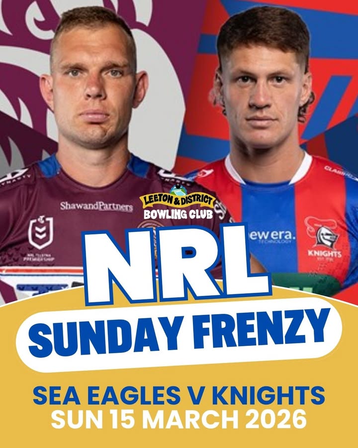Featured image for “NRL Sunday Frenzy at Leeton Bowls”