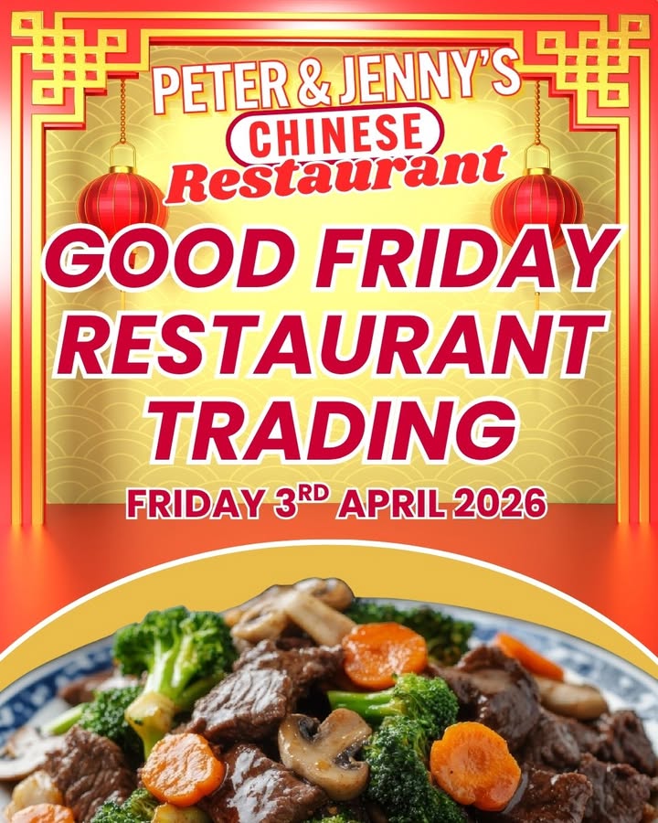 Featured image for “Good Friday Trading Hours at Peter & Jenny’s Chinese Restaurant”