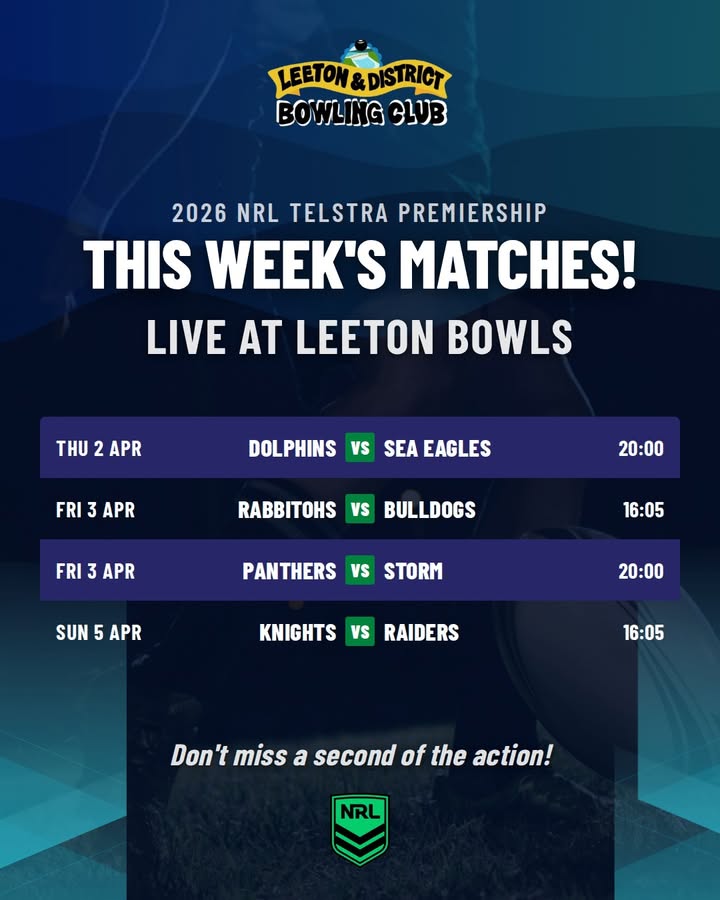 Featured image for “Watch the 2026 NRL Telstra Premiership Live at Leeton Bowls”