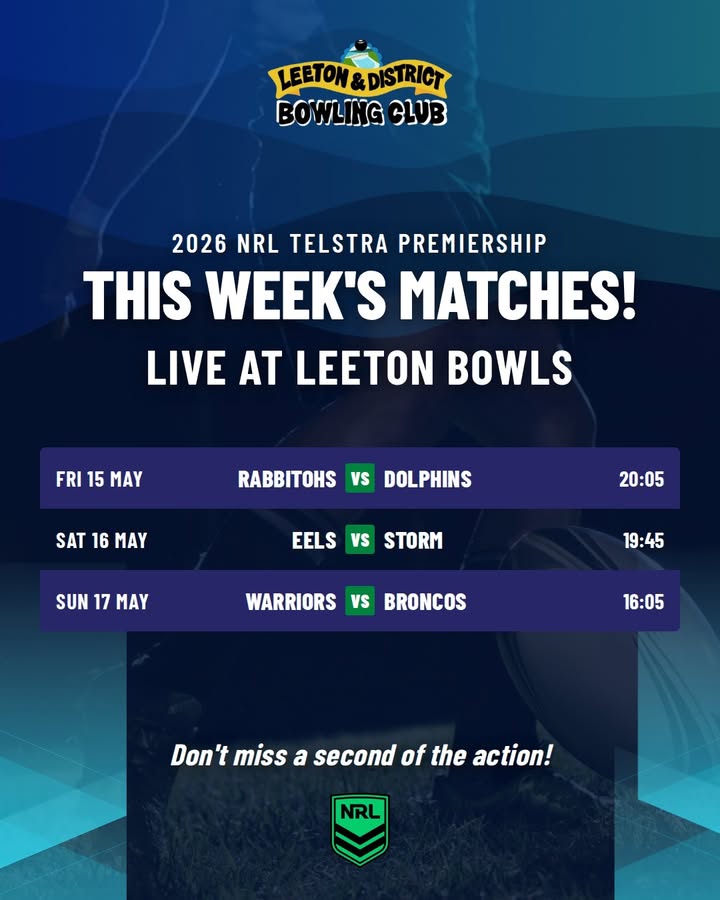 Featured image for “Watch the 2026 NRL Telstra Premiership Live at Leeton Bowls”