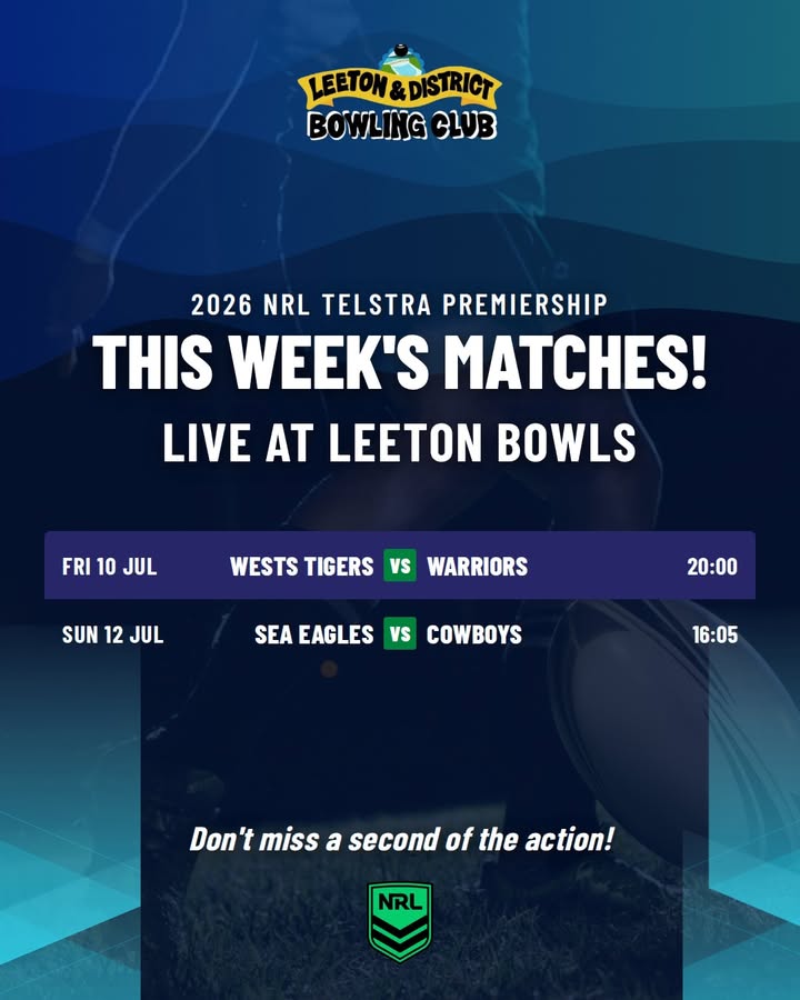 Featured image for “Watch Live NRL Matches at Leeton Bowls This Week”
