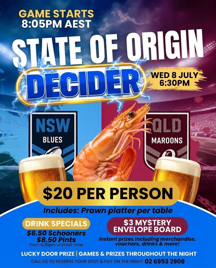 Featured image for “State of Origin Decider Night at Leeton Bowls”