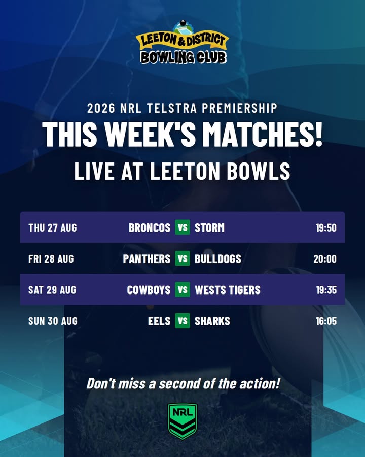 Featured image for “Watch NRL Live This Week at Leeton Bowls”
